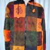 HOODED ZIP JACKET, PATCHWORK,