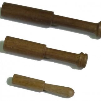 SINGING BOWL STRIKER, small, teak finish 10cm
