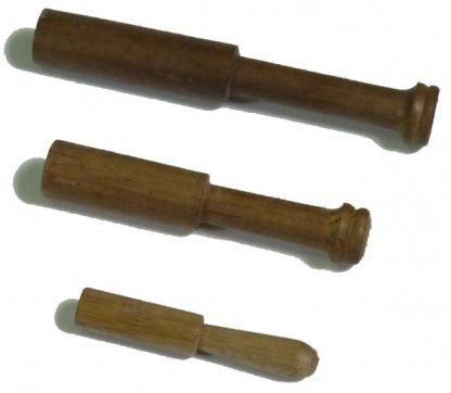 SINGING BOWL STRIKER, small, teak finish 10cm