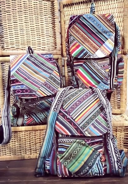 BACKPACK, PATCHWORK COTTON