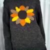 WOOL JUMPER with SUNFLOWER