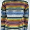 WOOL, MULTI STRIPE ROLL NECK JUMPER