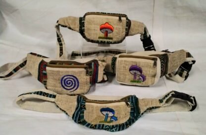 HEMP MONEY BELT , EMBROIDERED