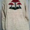 WOOL JUMPER, BEIGE, W/MUSHROOM