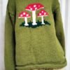 WOOL JUMPER, OLIVE GREEN , MUSHROOM